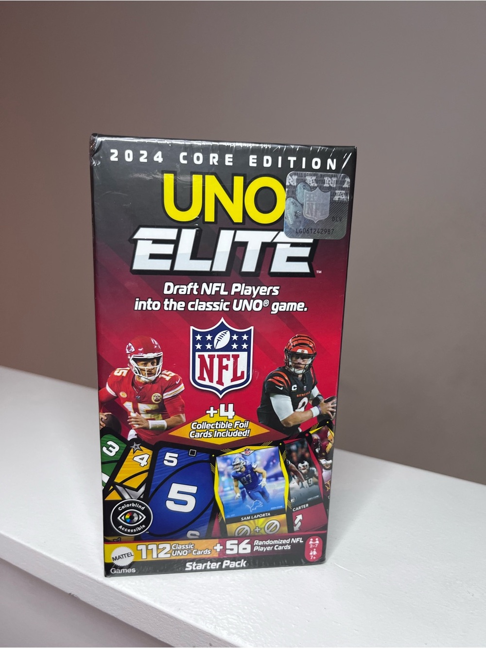 Mattel UNO Elite NFL Draft Players - Red, Yellow, Blue